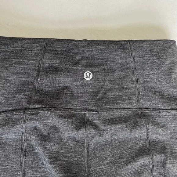 Lululemon Pace Rival High-rise Crop 22” Size 4 Gray Black - Picture 4 of 7